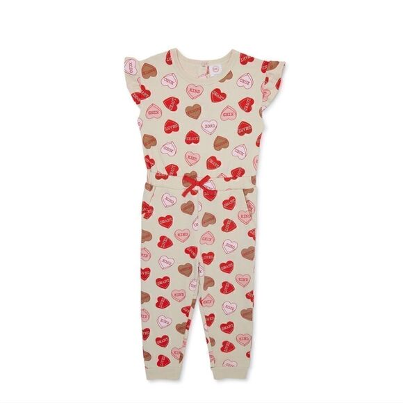 Nwt Valentine's Day Girls Romper   - Picture 1 of 7